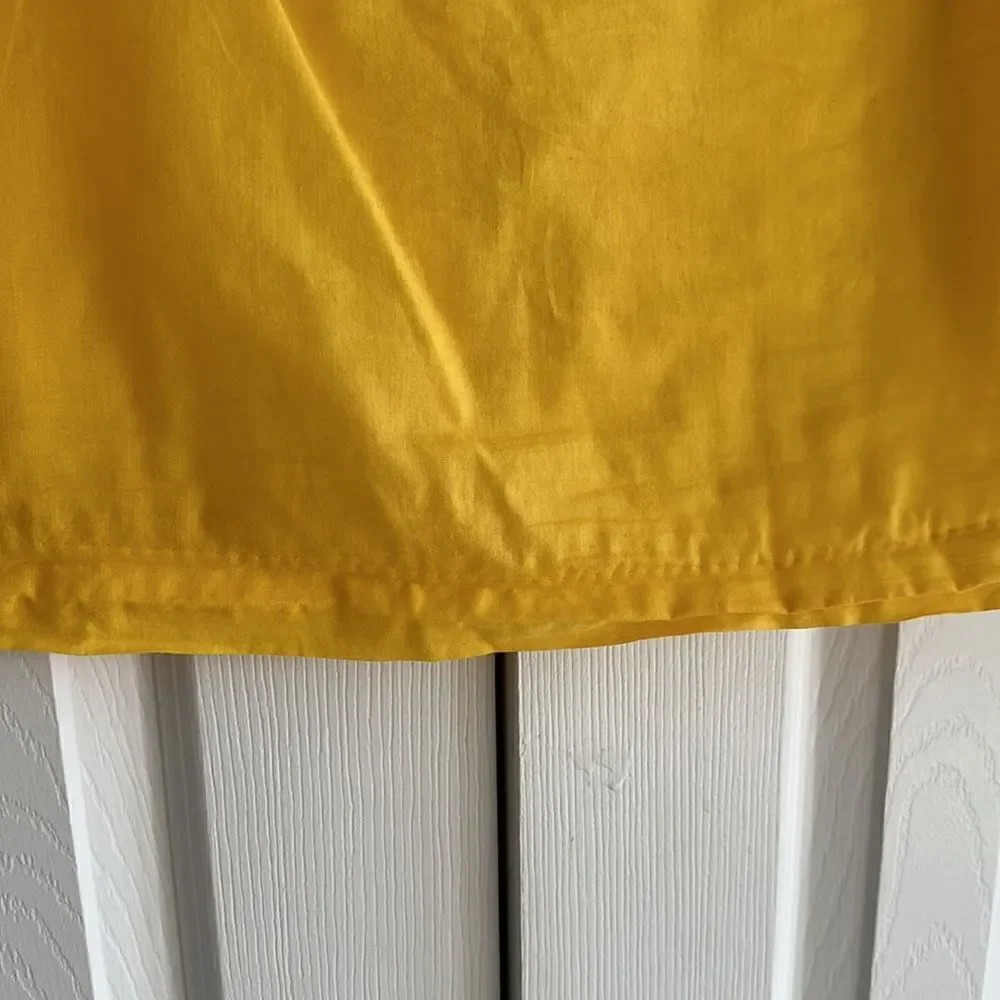 Tory Burch Yellow Embellished Tunic Top Sequin Neck Cotton Size 4